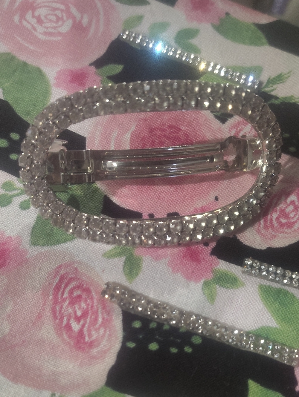 Crystal Oval Rhinestone Hair Clip 1 Pcs